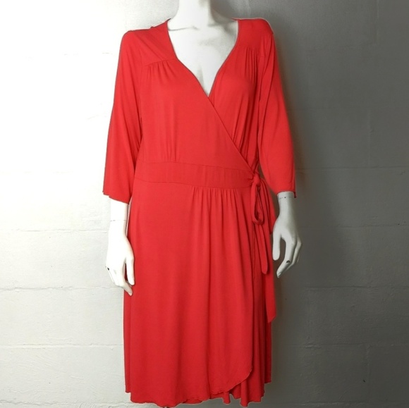 fresh produce Dresses & Skirts - NWT FRESH PRODUCE Red Wrap Dress